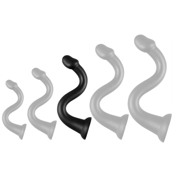 Long Dildo Whale L 42 x 6cm - Tip 5cm Black