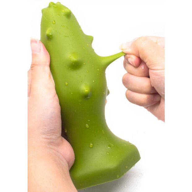 Silicone plug Monster Spike M 12 x 4,5cm Green