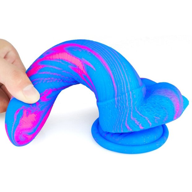 Dildo Banadick 15 x 4cm Blue-Pink