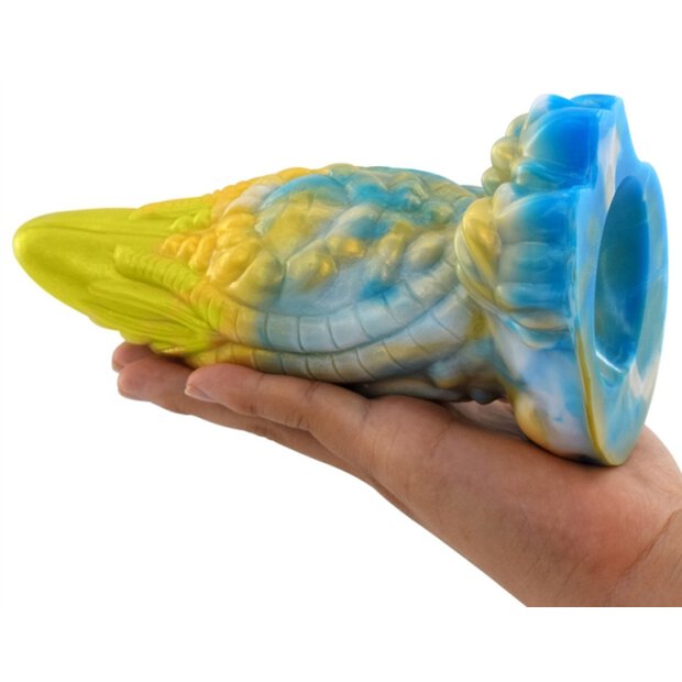 Rhegax Dildo 16 x 6.5cm Gold-Blue