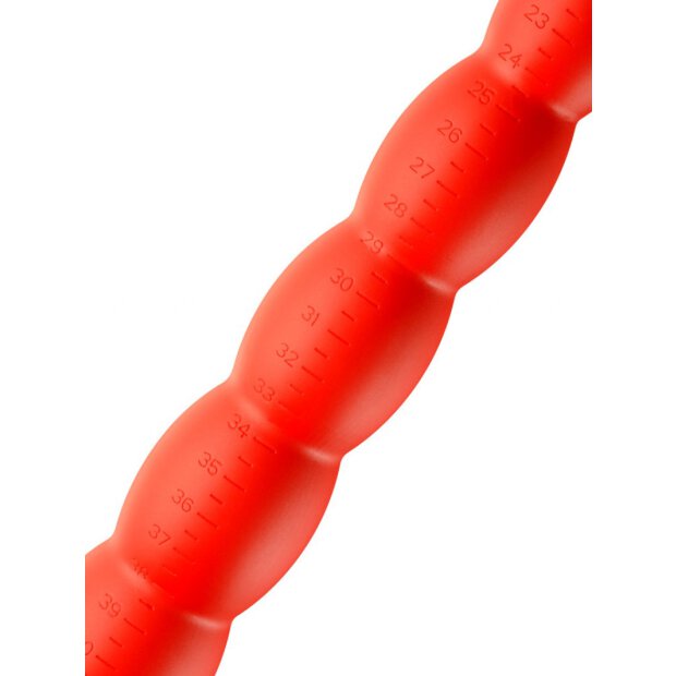 Long Stretch Worm Dildo N°2 40 x 4cm Red
