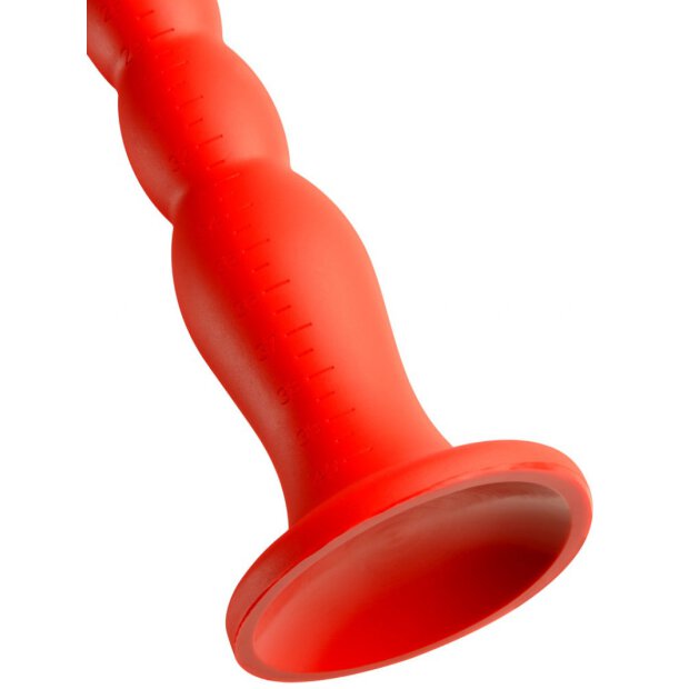 Long Stretch Worm Dildo N°2 40 x 4cm Red