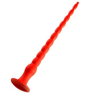 Long Stretch Worm Dildo N°4 50 x 5.2cm Red