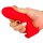 Silicone plug Saurus Egg L 17,2  x 6.5cm Red