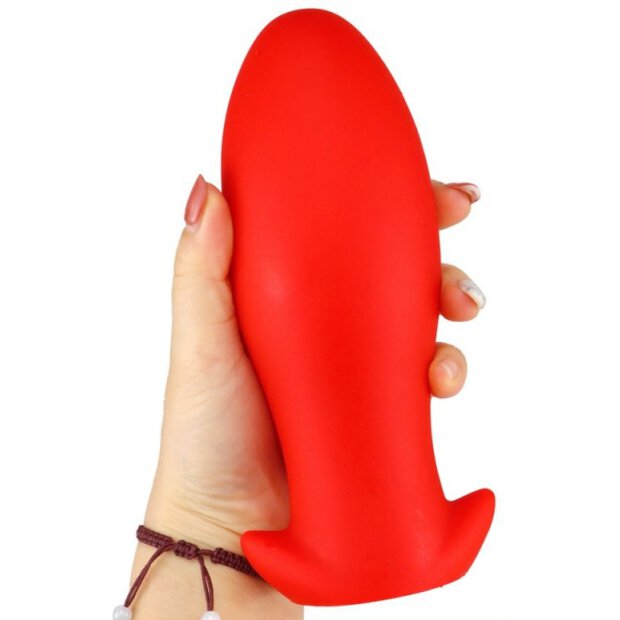 Silicone plug Saurus Egg XL 20 x 7,4cm Red