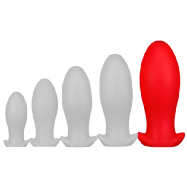 Silicone plug Saurus Egg XXL 23 x 8,4cm Red