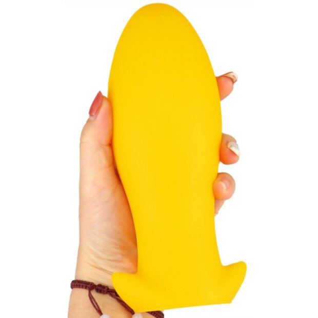 Silicone plug Saurus Egg L 17 x 6.5cm Yellow