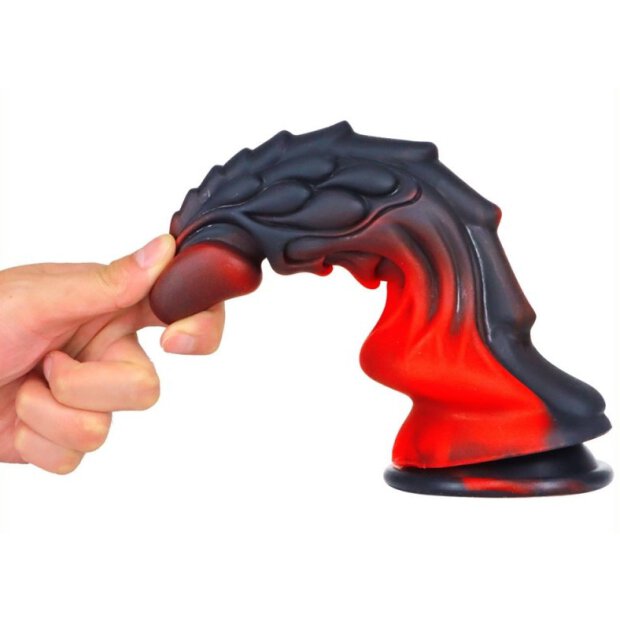 Dildo Dragon Zomay 18 x 6cm Black-Red