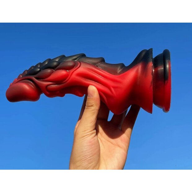 Dildo Dragon Zomay 18 x 6cm Black-Red