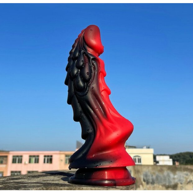 Dildo Dragon Zomay 18 x 6cm Black-Red