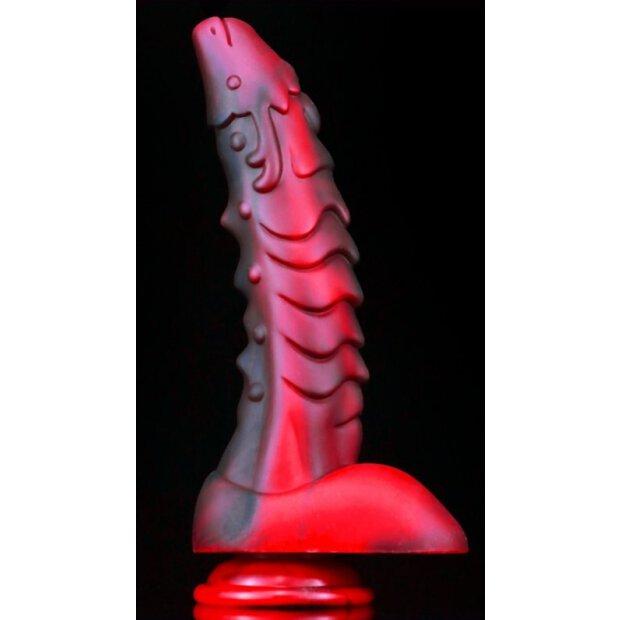 Dildo Dragon Sarkan 19 x 4.5cm Black-Red