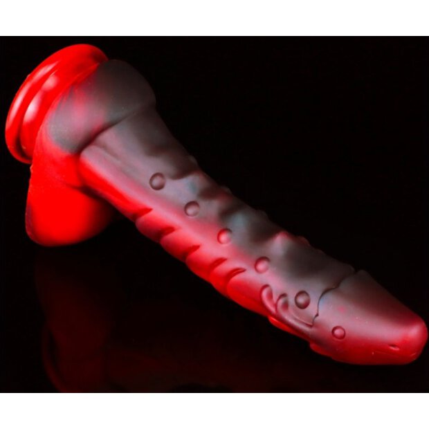 Dildo Dragon Sarkan 19 x 4.5cm Black-Red