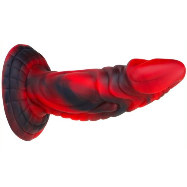 Dildo monster Squax 18 x 5.5cm Black-Red