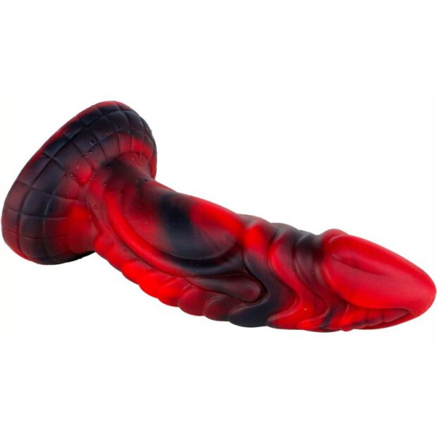 Dildo monster Squax 18 x 5.5cm Black-Red
