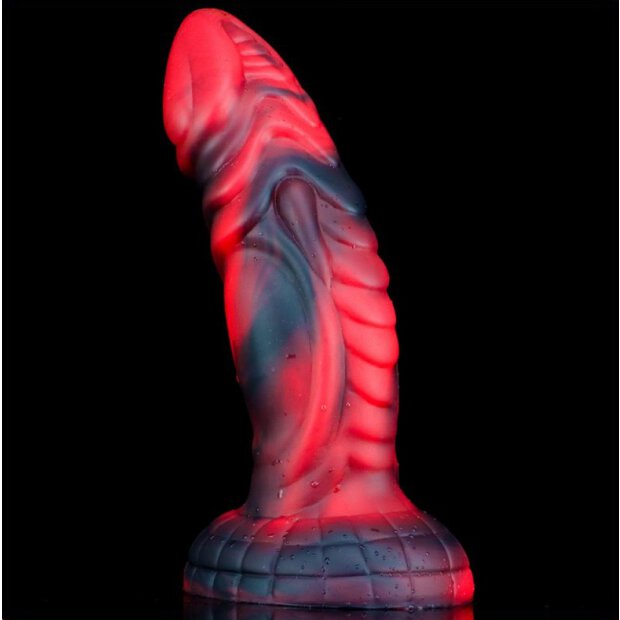 Dildo monster Squax 18 x 5.5cm Black-Red