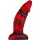 Dildo monster Squax 18 x 5.5cm Black-Red