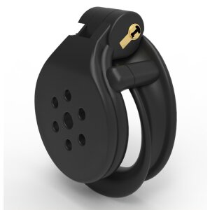 Flat Zone Chastity Cage 2.5 cm Black