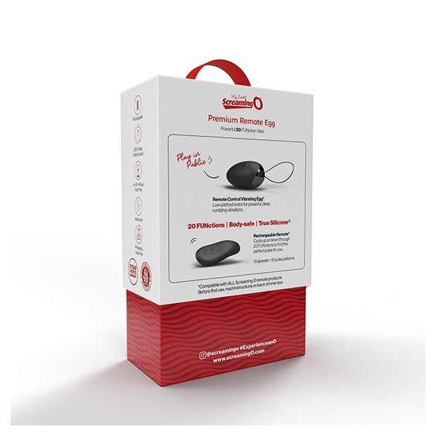 The Screaming O Premium Remote Egg Black