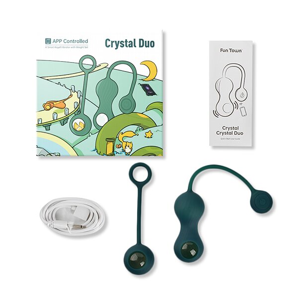 Magic Motion Crystal Duo Smart Kegel Vibrator with Weight Set