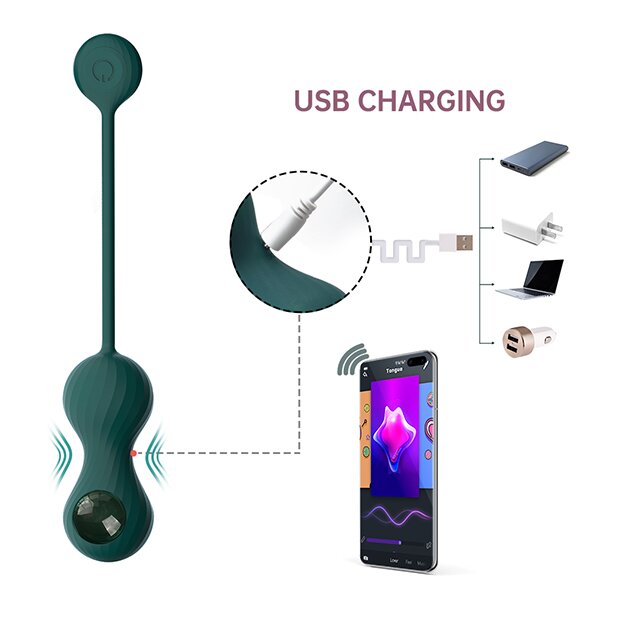 Magic Motion Crystal Duo Smart Kegel Vibrator with Weight Set