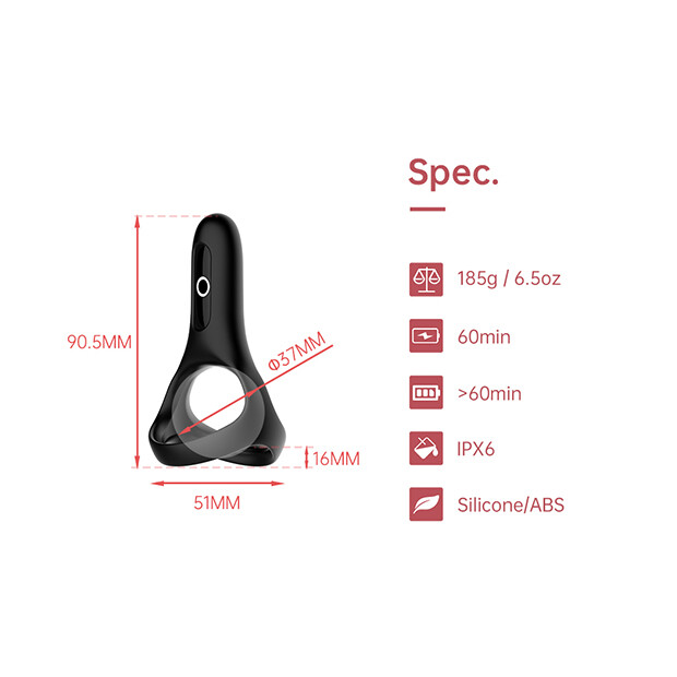 Magic Motion Rise Smart Wearable Cockring Black