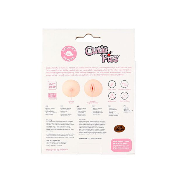 CutiePies Hannahs Handful Pussy & Boob Head Stroker