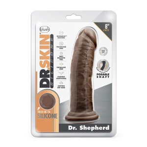 DR. Skin Dr Shepherd 8 Inch Dildo Chocolate 20,3cm