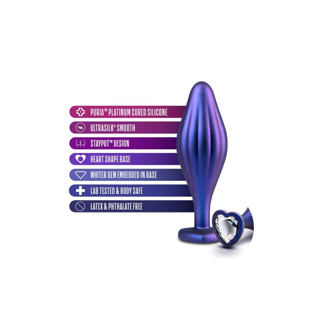 Anal Adventures Matrix Wavy Bling Plug Sapphire 3,8cm