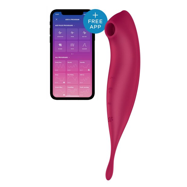 Satisfyer Twirling Pro Connect App Dark Red