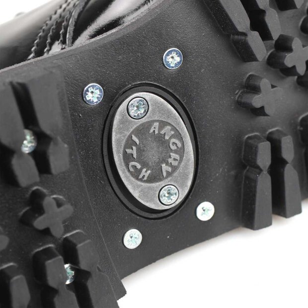 Angry Itch 08-Loch Lackleder Stiefel Schwarz Größe 36 - 48