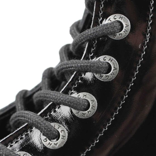 Angry Itch 08-Loch Lackleder Stiefel Schwarz Größe 36 - 48