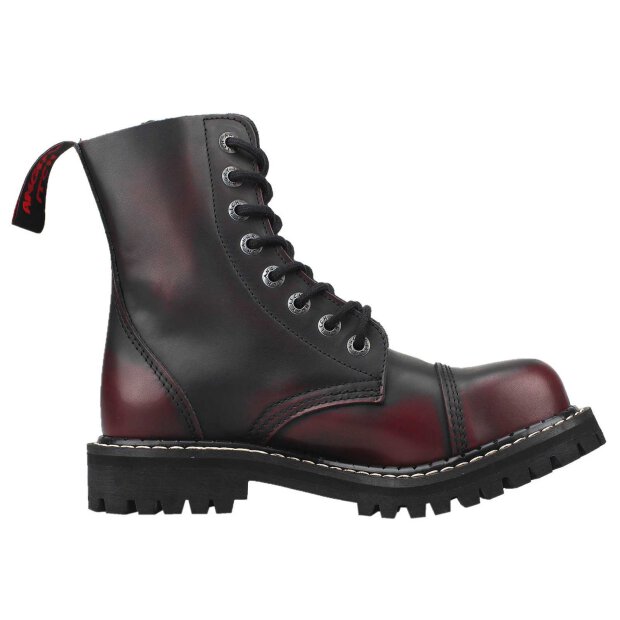 Angry Itch 08-Loch Leder Stiefel Burgundy Rub-Off Größe 36 - 48
