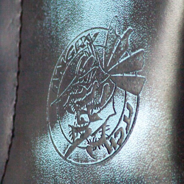 Angry Itch 08-Loch Leder Stiefel Denim Rub-Off Größe 36 - 48