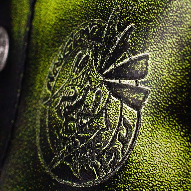 Angry Itch 08-Loch Leder Stiefel Lime Rub-Off Größe 36 - 48