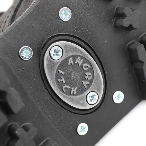 Angry Itch 08-Loch Leder Stiefel Vintage Schwarz Größe 36 - 48