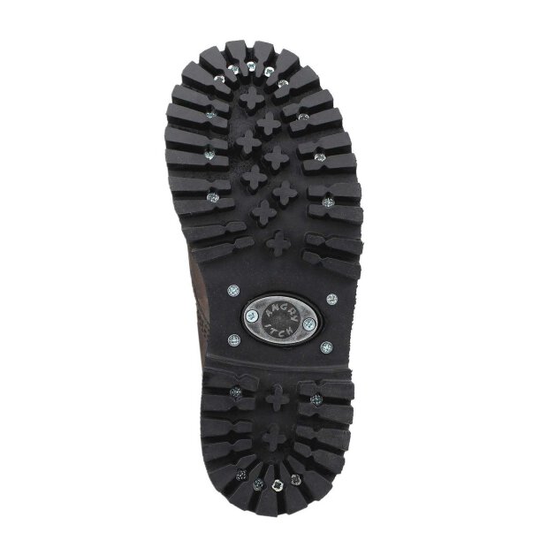 Angry Itch 08-Loch Leder Stiefel Vintage Grau Größe 36 - 48