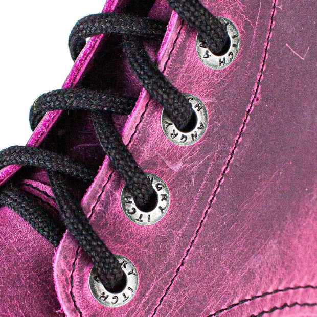 Angry Itch 08-Loch Leder Stiefel Vintage Pink Größe 36 - 48