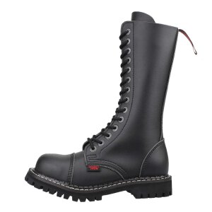 Angry Itch 14-Loch Vegane PU Stiefel Schwarz...