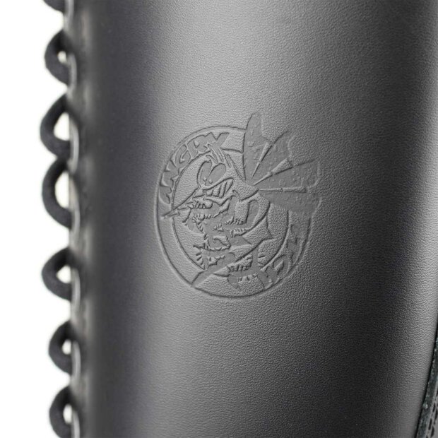 Angry Itch 20-Loch Leder Stiefel Schwarz Größe 36 - 48