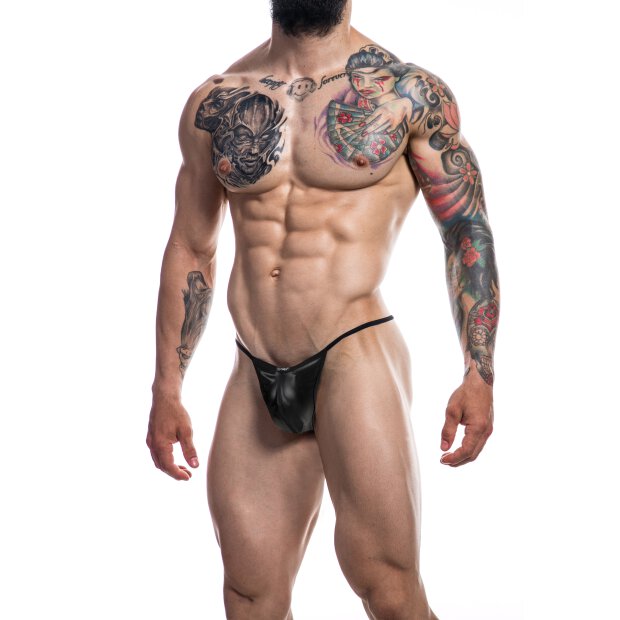 CUT4MEN - Gstring BlackLeatherette S - XL