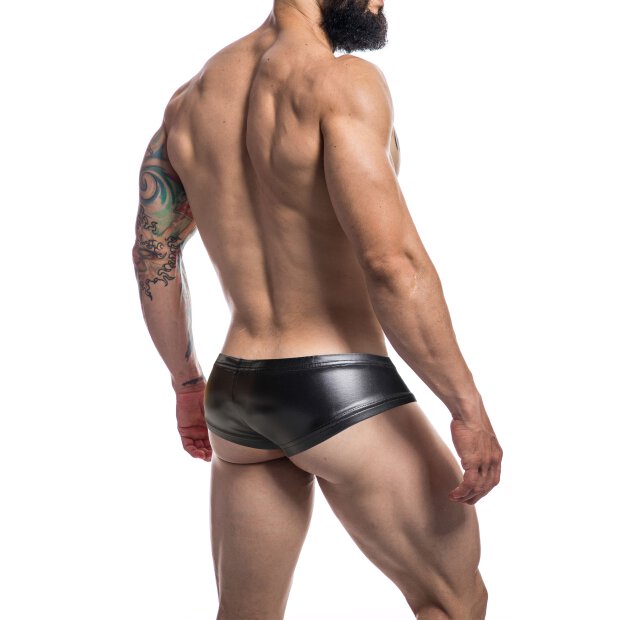 CUT4MEN - Booty Shorts BlackLeatherette S - XL