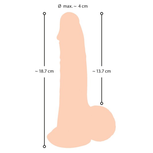 Nature Skin Dildo with movable skin 18,7 cm