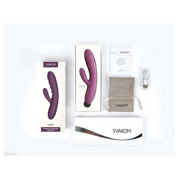 Svakom Avery Powerful Thrusting Vibrator Lilac