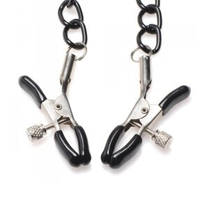 Master Series Collared Temptress Collar with Nipple Clamps