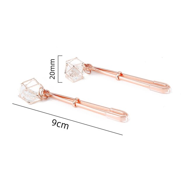 Nipple Clamps Rose Gold Prism