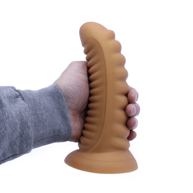 Ribbed Penis M Shinny Flesh 20 cm