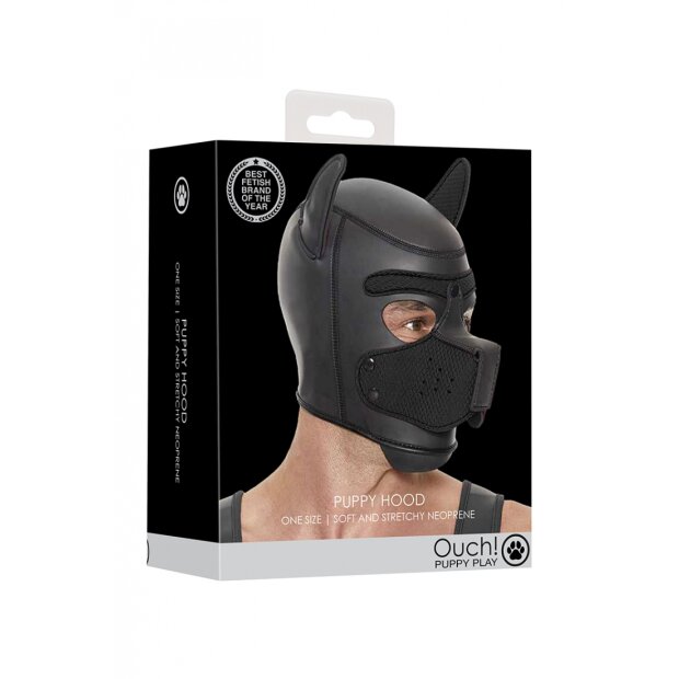 Shots Ouch! Neopren Hunde-Maske schwarz