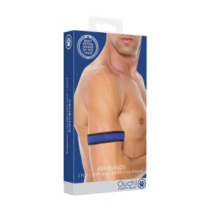 Shots Ouch! neoprene wristbands blue