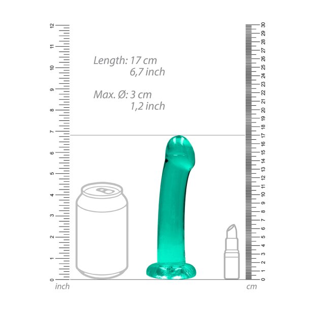 Non Realistic Dildo with Suction Cup - 6,7/ 17 cm
