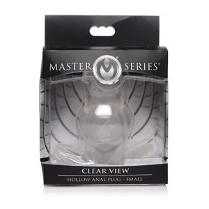 Master Series Clear View Hollow Anal Plug - Small - 4 cm